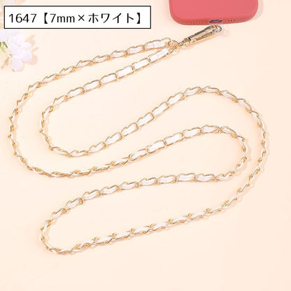 スマホネックストラップ スマホストラップ スマートフォン用 首掛け フェイクパール 金属製 商品画像4