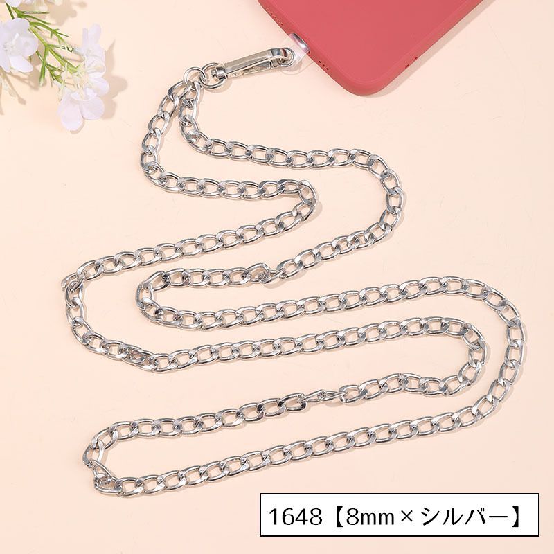 スマホネックストラップ スマホストラップ スマートフォン用 首掛け フェイクパール 金属製 商品画像5