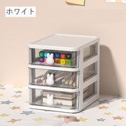 卓上収納ボックス 3段 収納ケース 小物入れ 卓上チェスト 事務用品 引き出し 透明 整理整頓 化粧品収納 文房具収納 大容量