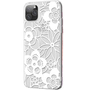 iPhoneケース iPhoneカバー スマホカバー スマホケース 雑貨 スマホアクセサリー ソフト 柔らかい シリコン 総柄 花柄 ブラック ホワイト クリア 可愛い キュート 華やか おしゃれ