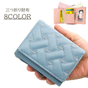 三つ折り財布 レディース 財布 三つ折り PUレザー ハート ストラップ ジッパー カードケース 大容量 かわいい おしゃれ 女性 大人女子