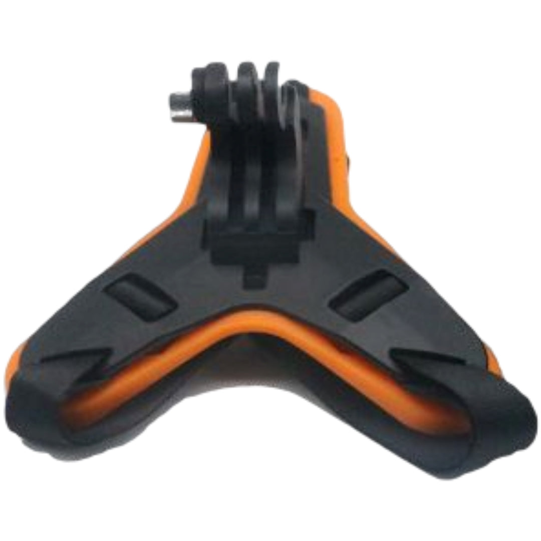 ヘルメットマウント 顎マウント マウントホルダー アクションカメラアクセサリー GoPro など フルフェイスヘルメット用 ストラップ 取り付け式 カメラ固定 手ぶら 撮影 バイク 自転車 MTB モトクロス アクションカム用アクセサリー