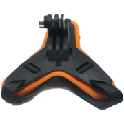 ヘルメットマウント 顎マウント マウントホルダー アクションカメラアクセサリー GoPro など フルフェイスヘルメット用 ストラップ 取り付け式 カメラ固定 手ぶら 撮影 バイク 自転車 MTB モトクロス アクションカム用アクセサリー