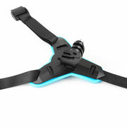 ヘルメットマウント 顎マウント マウントホルダー アクションカメラアクセサリー GoPro など フルフェイスヘルメット用 ストラップ 取り付け式 カメラ固定 手ぶら 撮影 バイク 自転車 MTB モトクロス アクションカム用アクセサリー