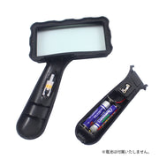 ルーペ 拡大鏡 LEDライト 2倍 ハンドルーペ 手持ちルーペ 虫眼鏡 虫メガネ スクエア 光る 乾電池式 虫めがね 地図 新聞 雑誌 読書 作業 簡単 便利