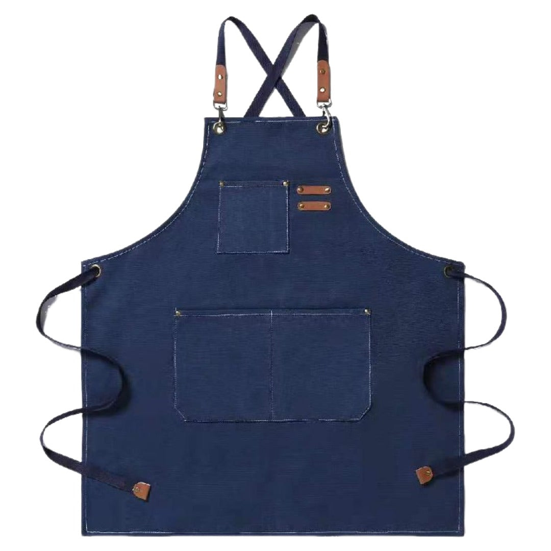エプロン キャンバス ワークエプロン 男女兼用 前掛け キッチン ガーデニング DIY キャンプ 作業用 複数ポケット おしゃれ メンズ レディース カフェ 保育士 美容師 調理師 無地