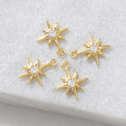 チャーム 2個セット 八芒星 オクタグラム 星 1個 アクセサリーパーツ 日用品雑貨 手芸用品 クラフト材料 スター ラインストーン ピアス イヤリング ネックレス かわいい おしゃれ ハンドメイド DIY