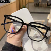PC眼鏡 クリアレンズサングラス 伊達メガネ レディース メンズ ウェリントン型 軽量 透明 ブルーライト／UVカット 紫外線対策