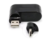 USBハブ 3ポート パソコン周辺機器 HUB USB2.0 回転式 外付け 携帯 データ転送 保存 充電 コンパクト ミニサイズ 便利グッズ シンプル スタイリッシュ 自宅 オフィス 事務用品 PC周辺機器 白 黒