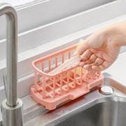 スポンジラック 水切りラック スポンジホルダー スポンジ置き 水受けトレイ キッチン用品 水回り 洗剤ボトルホルダー 洗剤ラック スポンジ入れ たわし入れ 置き型 洗面所 お風呂場 台所用品