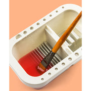 筆洗いバケツ パレット 18色 筆立て 筆置き ブラシスタンド ホルダー 蓋付き 持ち手 筆洗器 多機能 水彩画 絵の具 アート 美術 図工 画材 持ち運び 学生