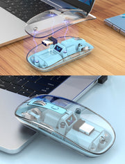 ワイヤレスマウス 無線 ワイヤレス 2.4GHz 光学式マウス リチウム LED パソコン 周辺機器 イルミネーション 光る きれい 薄型 スリム