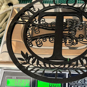 ウェルカムボード サインプレート アルファベット インテリア雑貨 イニシャル A～N オブジェ 大文字 英語 メタル風 サイン 表札 インテリア おしゃれ