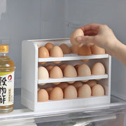 卵収納ケース 整理ボックス 卵ケース たまごストッカー タマゴ 卵トレイ エッグストッカー 30個収納 3段 3層 ダブル 整理用品 保存容器 ストック キッチン用品