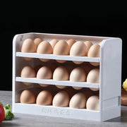 卵収納ケース 整理ボックス 卵ケース たまごストッカー タマゴ 卵トレイ エッグストッカー 30個収納 3段 3層 ダブル 整理用品 保存容器 ストック キッチン用品
