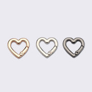 カラビナ キーホルダー ハート型 5個セット アクセサリーパーツ ミニ 小さめ メタル 金属 留め具 金具 手芸 ハンドメイド DIY 手作り クラフト材料 おしゃれ かわいい