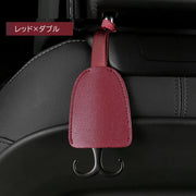 ヘッドレストフック シートフック 単品 荷物掛け カー用品 車用品 荷掛け カーアクセサリー カーフック 車内収納 引っ掛け 後部座席 車載 省スペース ホルダー フック収納可 シンプル おしゃれ かっこいい スタイリッシュ カジュアル 黒 茶 赤