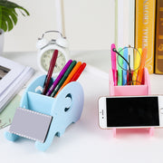 ペンスタンド ペン立て 筆立て 小物入れ スマホスタンド 収納 雑貨 多機能 文房具 デスク ゾウ かわいい