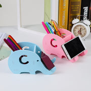 ペンスタンド ペン立て 筆立て 小物入れ スマホスタンド 収納 雑貨 多機能 文房具 デスク ゾウ かわいい