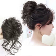 ポイントウィッグ 部分ウィッグ ヘアアクセサリー ファッション小物 レディース 女性 婦人 お団子ウィッグ シュシュタイプ ふわふわ カール お団子ヘアー つけ毛 ヘアアレンジ イメチェン ボリュームアップ イベント パーティー 結婚式 お呼ばれ 普段使い