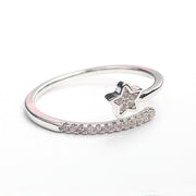 指輪 リング レディース アクセサリー 星 ビジュー オープンリング かわいい プレゼント 誕生日 クリスマス ホワイトデー