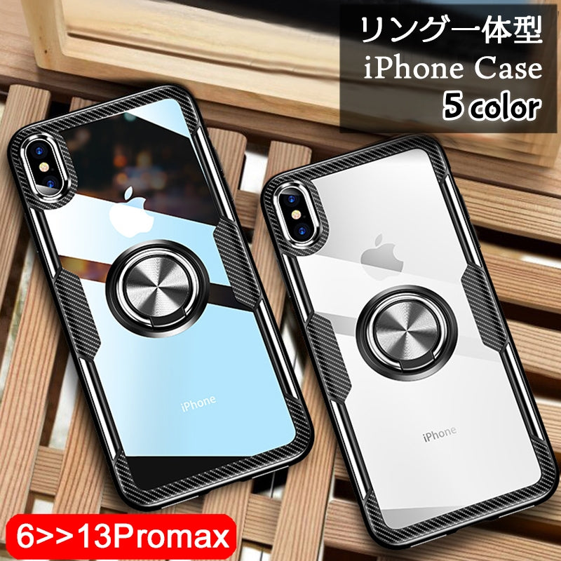 iPhoneケース アイフォンケース リング一体型 透明 クリア スマートフォンケース 9H 強化ガラス 落下防止 背面保護 傷防止 おしゃれ カッコいい 単色 無地 シンプル スタンド機能 車載ホルダー対応 ユニセックス メンズ レディース 女性 男性 婦人 スマホカバー アイフォーン用