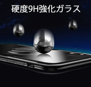 iPhoneケース アイフォンケース リング一体型 透明 クリア スマートフォンケース 9H 強化ガラス 落下防止 背面保護 傷防止 おしゃれ カッコいい 単色 無地 シンプル スタンド機能 車載ホルダー対応 ユニセックス メンズ レディース 女性 男性 婦人 スマホカバー アイフォーン用