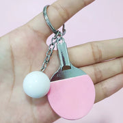 キーホルダー バッグチャーム 卓球 ピンポン ラケット ボール 男女兼用 アクセサリー雑貨 鍵用アクセサリー バッグ用アクセサリー かわいい おしゃれ
