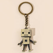 キーホルダー【単品】 キーリング レディース メンズ 男女兼用 小物 雑貨 ロボット アンティーク調 かわいい 手足 動く 揺れる プレゼント お揃い メカ かわいい 個性的 レトロ  おしゃれ ギフト 記念日 誕生日 父の日 プレゼント シルバーカラー ブロンズカラー