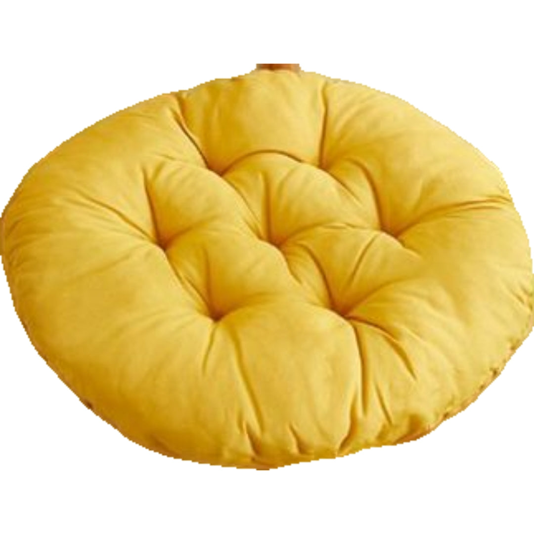 クッション 座布団 フロアクッション 40cm 円形 ラウンド マスタード バリエーション画像
