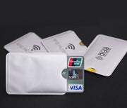 カードケース スキミング防止 5枚セット カード入れ 磁気防止 RFID カードホルダー クレジットカードケース 薄型 カードホルダー キャッシュカード入れ ICカード入れ シンプル ベーシック 定番 無地 単色 英字入り 贈り物 銀色 黒 赤 黄 橙 青 緑 ローズ