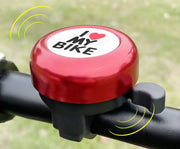 自転車用ベル 子供用 キッズ ジュニア 自転車用アクセサリー サイクルベル 警音器 ラウンド型 丸型 英字 ロゴ ハート 簡単取り付け カラフル