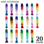 エクステ 三つ編み 編み込み レディース ウィッグ カラーエクステンション つけ毛 グラデーション ヘアアレンジ コスプレ 仮装