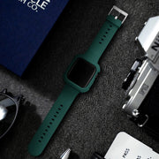 AppleWatch用バンド 腕時計用ベルト 交換バンド アップルウォッチ用 ケース一体型 男女兼用 メンズ レディース 傷防止 耐衝撃 保護 シリコン SE Series9 Series8 Series7 交換用 付け替え カジュアル シンプル おしゃれ かっこいい お出かけ アウトドア 通勤 黒 赤 青 緑 ピンク 38mm 40mm 42mm