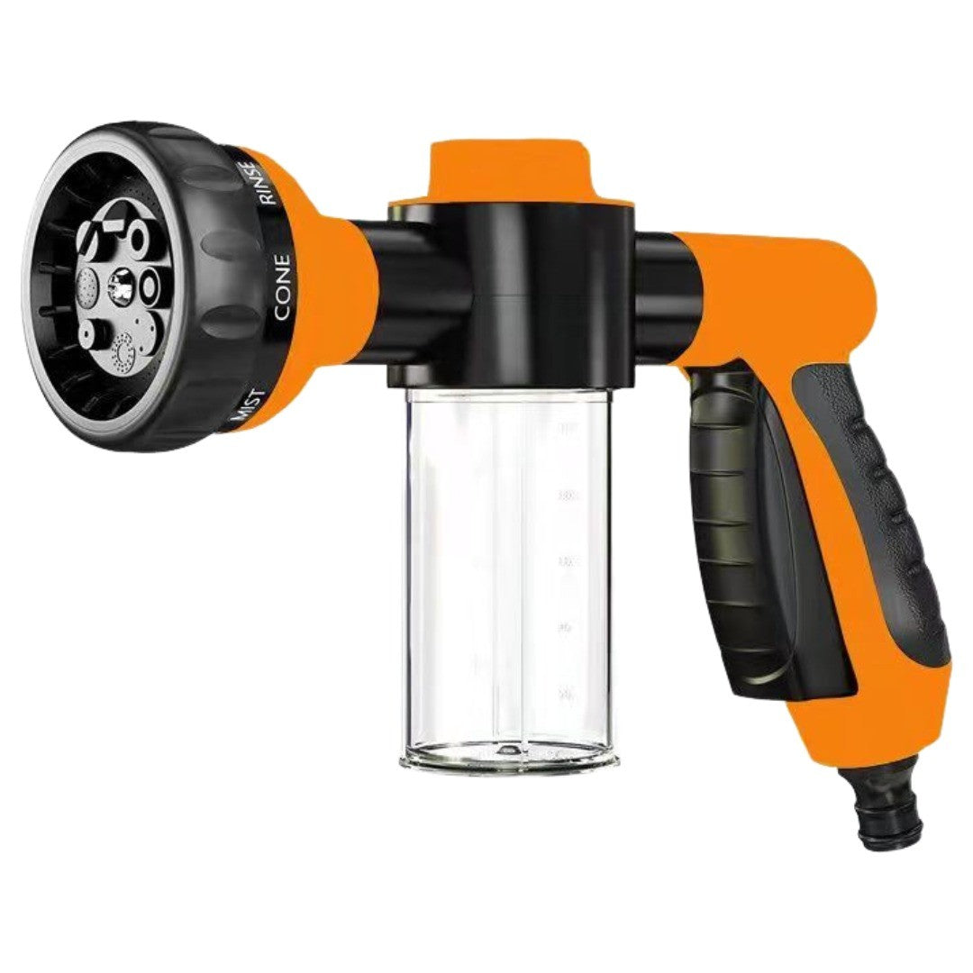 洗車フォームガン 泡洗浄 散水ノズル 洗剤タンク ホース用 カー用品 シャワーヘッド スプレーガン ボトル 噴射 ガーデニング 水やり 薬剤散布 大掃除