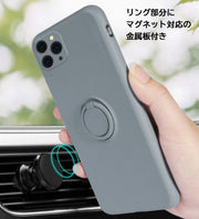 スマートフォンケース iPhone対応ケース リング一体型 ソフト シリコン 落下防止 背面保護 傷防止 おしゃれ かわいい 単色 無地 シンプル スタンド機能 車載ホルダー対応 ユニセックス メンズ レディース 女性 男性 婦人 スマホカバー