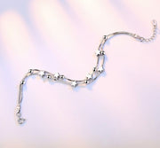 ブレスレット レディース アクセサリー ジュエリー 星 スター 四角 スクエア 丸 球 サークル 細め 細い シルバー 銀色 シンプル おしゃれ かわいい 上品 清楚 女性用 婦人用 プレゼント 贈り物 ギフト 誕生日 記念日 特別な日