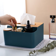 ティッシュケース ティッシュボックス 単品 卓上 蓋付き リモコンラック 化粧品収納 小物立て 多機能 北欧風 可愛い ナチュラル シンプル おしゃれ キッチン オフィス 寝室 リビングルーム 生活雑貨 青 白
