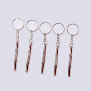 ミニドライバー 2本セット 3in1 キーホルダー プラス マイナス 六角 マルチ 締付工具 ネジ回し 眼鏡 サングラス 修理 小型 コンパクト 携帯 便利