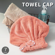 タオルキャップ ヘアドライタオル レディース 女性用 無地 リボン 吸水 髪の毛 かぶる 乾かす お風呂上り かわいい おしゃれ 大人 バス用品