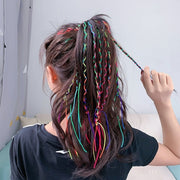 編込み用 ヘアリボン 30本セット ヘアゴム ヘアロープ ヘアアレンジ用 ヘアアクセサリー リボン 三つ編み グラデーション ポニーテール エクステ