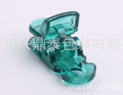 ワンタッチクリップ 2個セット 多機能 マルチ フィッシュクリップ ワニクリップ 固定 交換 パーツ DIY 手芸 透明 クリアカラー プラスチック製 カラバリ豊富