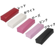 アームレスト ネイル用 ハンドピロー ハンドレスト クッション 枕 まくら 肘置き レザー調 長方形 ネイル用品 サロン セルフネイル ブラック 無地 シンプル