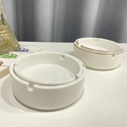 灰皿 アッシュトレイ 陶器 シンプル 無地 おしゃれ 卓上 円形 ラウンド タバコ 煙草 喫煙具 自宅 飲食店 来客用