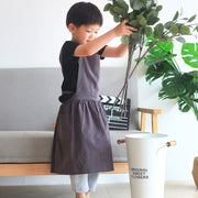 エプロン キッズ 子供用 シンプル 無地 ポケット 調整可能 紐 かわいい おしゃれ 男の子 女の子 幼児 小学生 幼稚園 調理実習