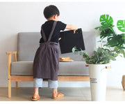 エプロン キッズ 子供用 シンプル 無地 ポケット 調整可能 紐 かわいい おしゃれ 男の子 女の子 幼児 小学生 幼稚園 調理実習