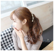 バナナクリップ ヘアクリップ ヘアアクセサリー レディース 髪留め 髪飾り ヘアアレンジ パール＆ラインストーン