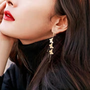 ピアス イヤリング レディース アクセサリー 蝶 チョウ バタフライ ロング ゴールドカラー シルバーカラー ぶら下がるタイプ 揺れる かわいい カジュアル おしゃれ プレゼント ミニギフト 誕生日