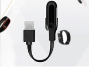 Xiaomiスマートバンド用充電ケーブル スマートウォッチアクセサリー Mi band用 ブラック 便利 USBケーブル