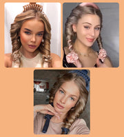 ヘアカーラー カールバンド シュシュ ヘアクリップ 4点セット ヒートレス 寝ながら 手巻きカーラー 巻き髪 クセづけ ヘアアレンジ スタイリング パーマ カール アイロン不要 便利 簡単